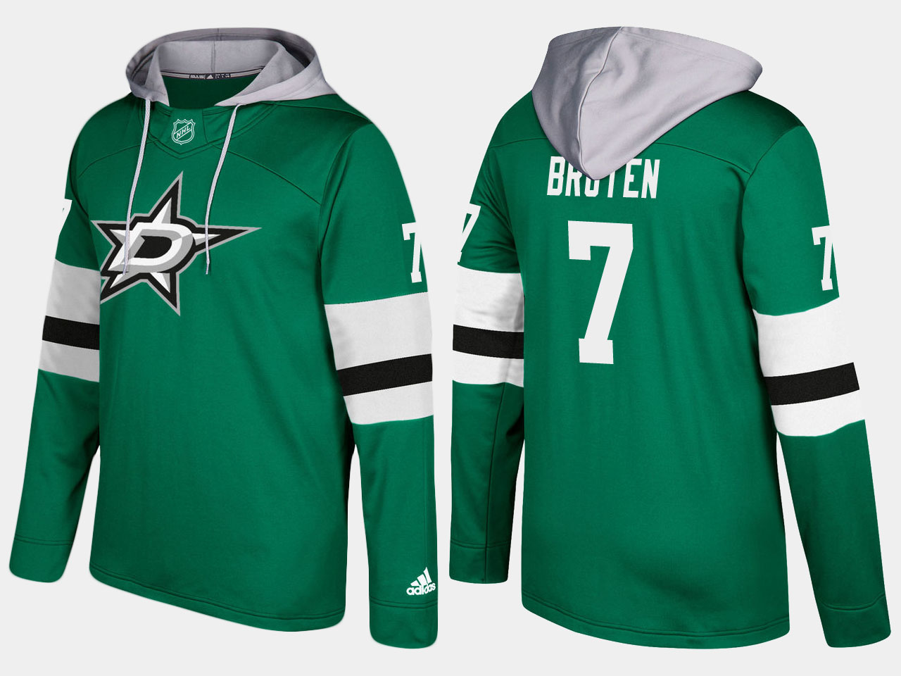 Men NHL dallas stars 7 retired neal broten green hoodie